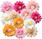 12pcs 8in 10in Paper Pom Poms Hanging Decors Paper Flowers DIY Art Craft Blooms for Occasions: Wedding, Baby Shower, Birthdays